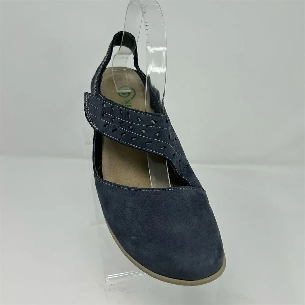 Naot Kapua Slingback Open Back Sandal Flats Blue Size 39 (US 8) Casual Shoes